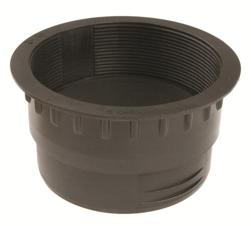 Utblås rakt 90mm vit öppet inkl kontramutter