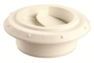 Utblås 60mm stängbart vitt, inkl kontramutter