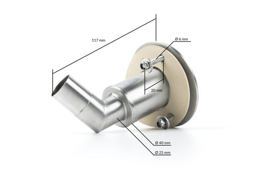 Avgasgenomföring 24mm dold skruv