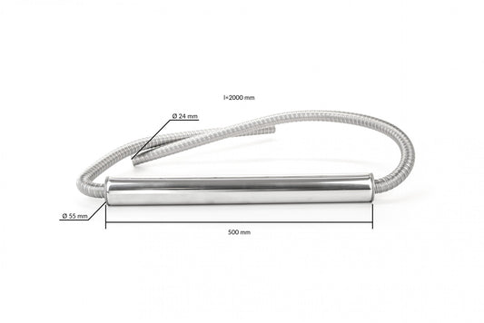 Avgasljuddämpare 24mm längd 2m